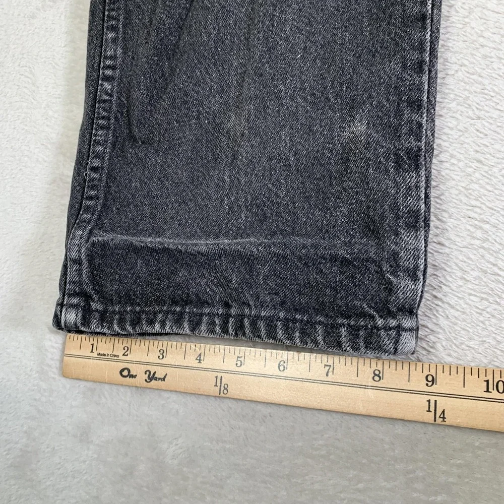 Vintage Rustler Jeans Mens‎ 38X32 Black Gray Denim Relaxed Fit Made USA 90s